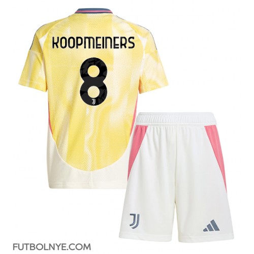 Camiseta Juventus Teun Koopmeiners #8 Visitante Equipación para niños 2024-25 manga corta (+ pantalones cortos)